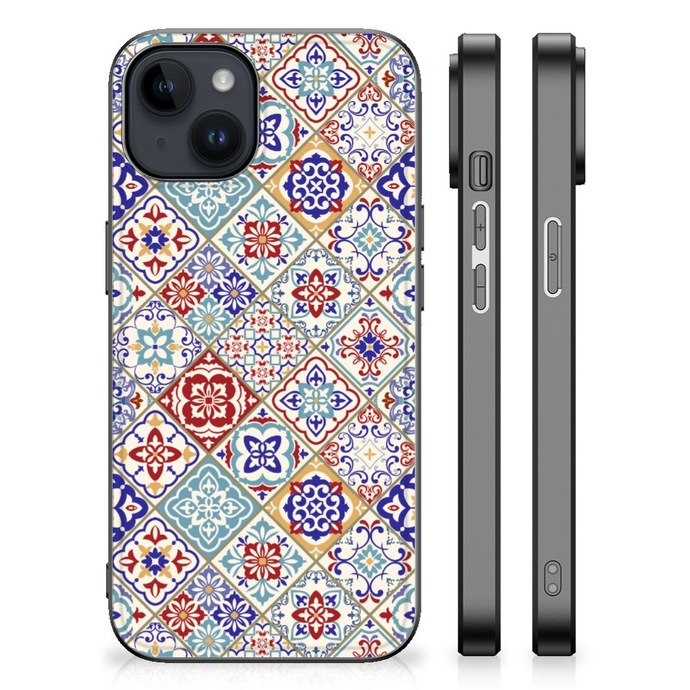 iPhone 15 Plus Marmeren Print Telefoonhoesje Tiles Color