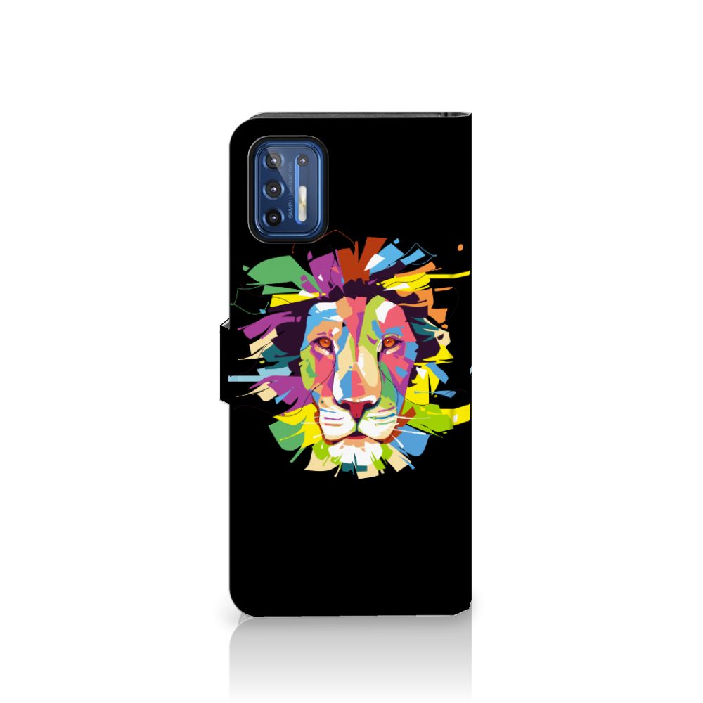 Motorola Moto G9 Plus Leuk Hoesje Lion Color