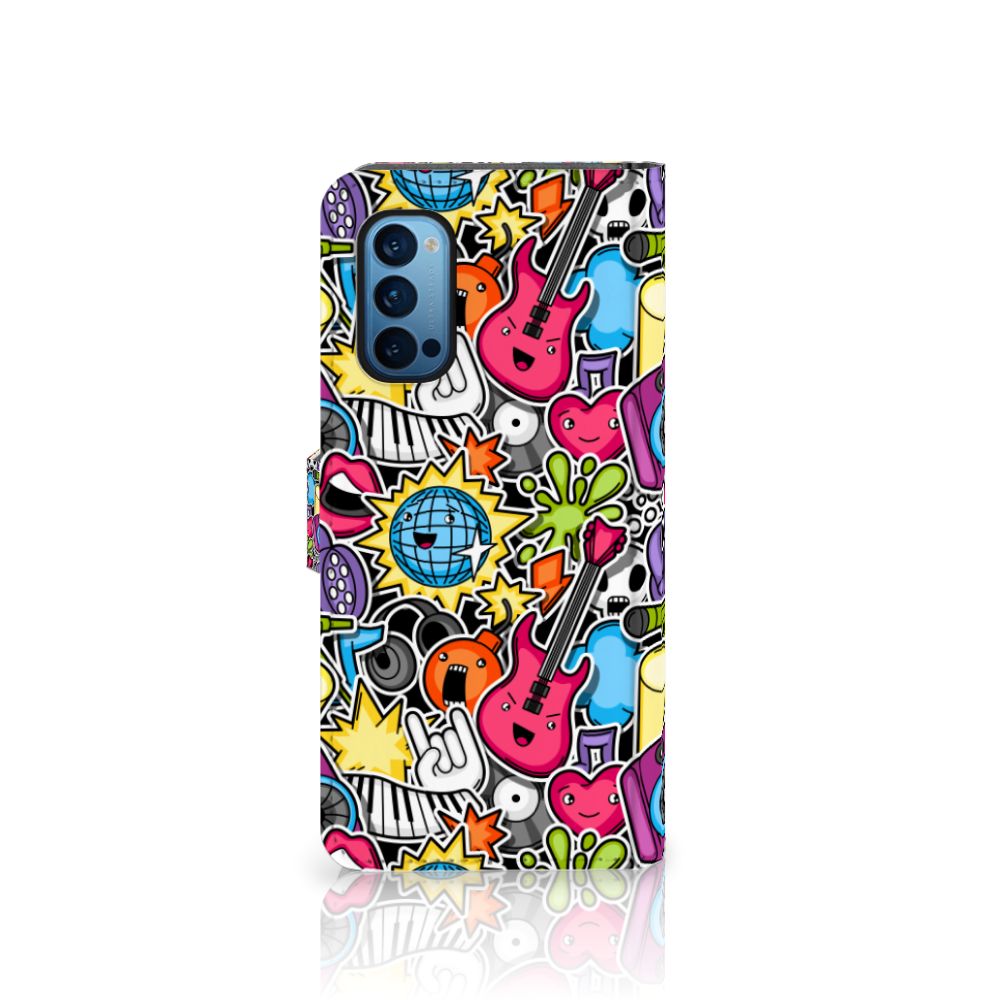 OPPO Reno 4 Pro 5G Wallet Case met Pasjes Punk Rock