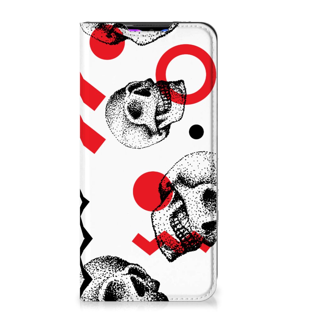 Mobiel BookCase Xiaomi Redmi 9 Skull Red - B2C Telecom