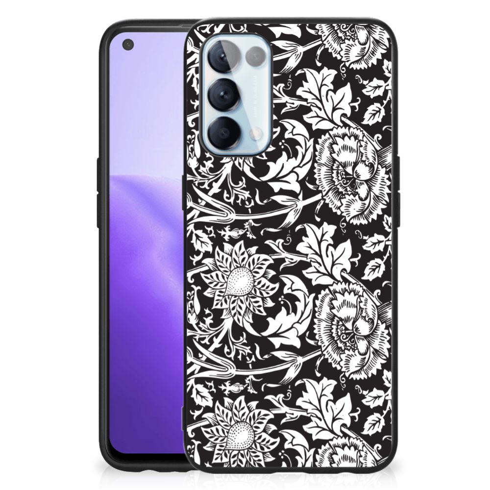 OPPO Reno5 5G | Find X3 Lite Bloemen Hoesje Black Flowers B2C Telecom