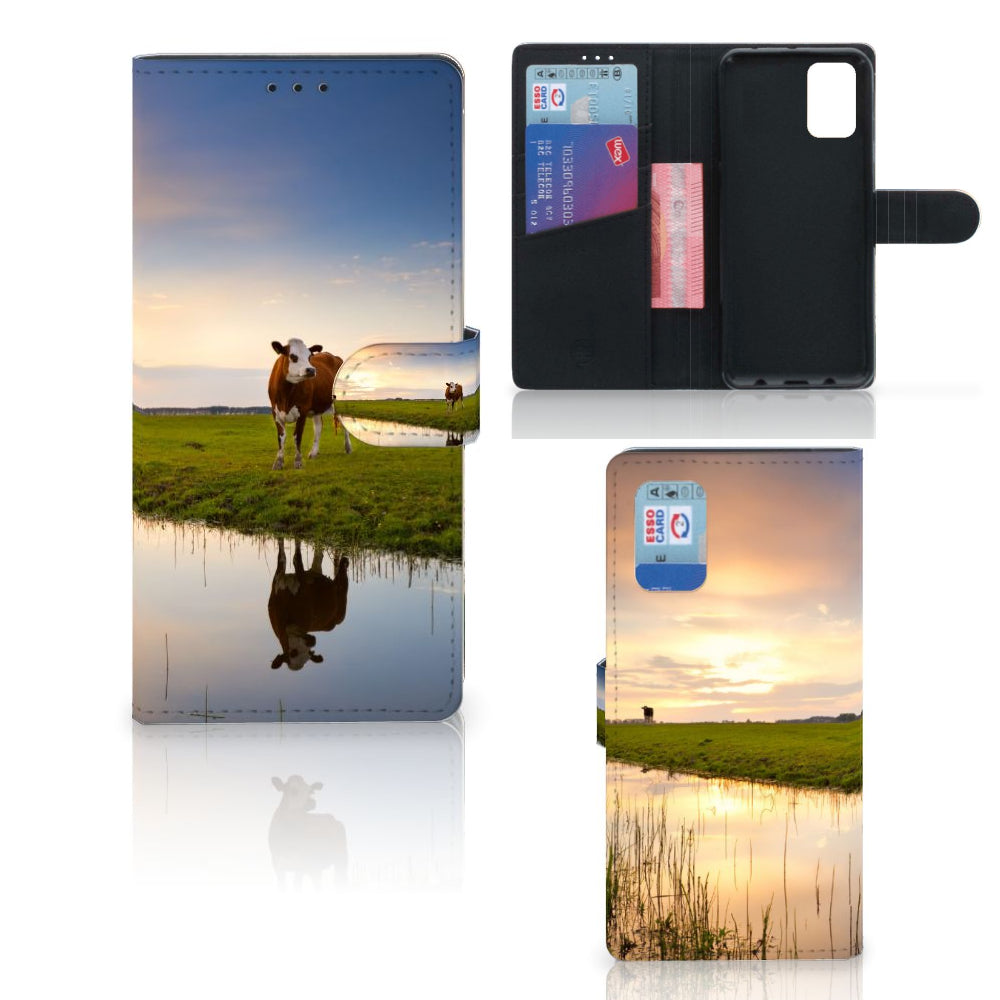 Samsung Galaxy A02s | M02s Telefoonhoesje met Pasjes Koe