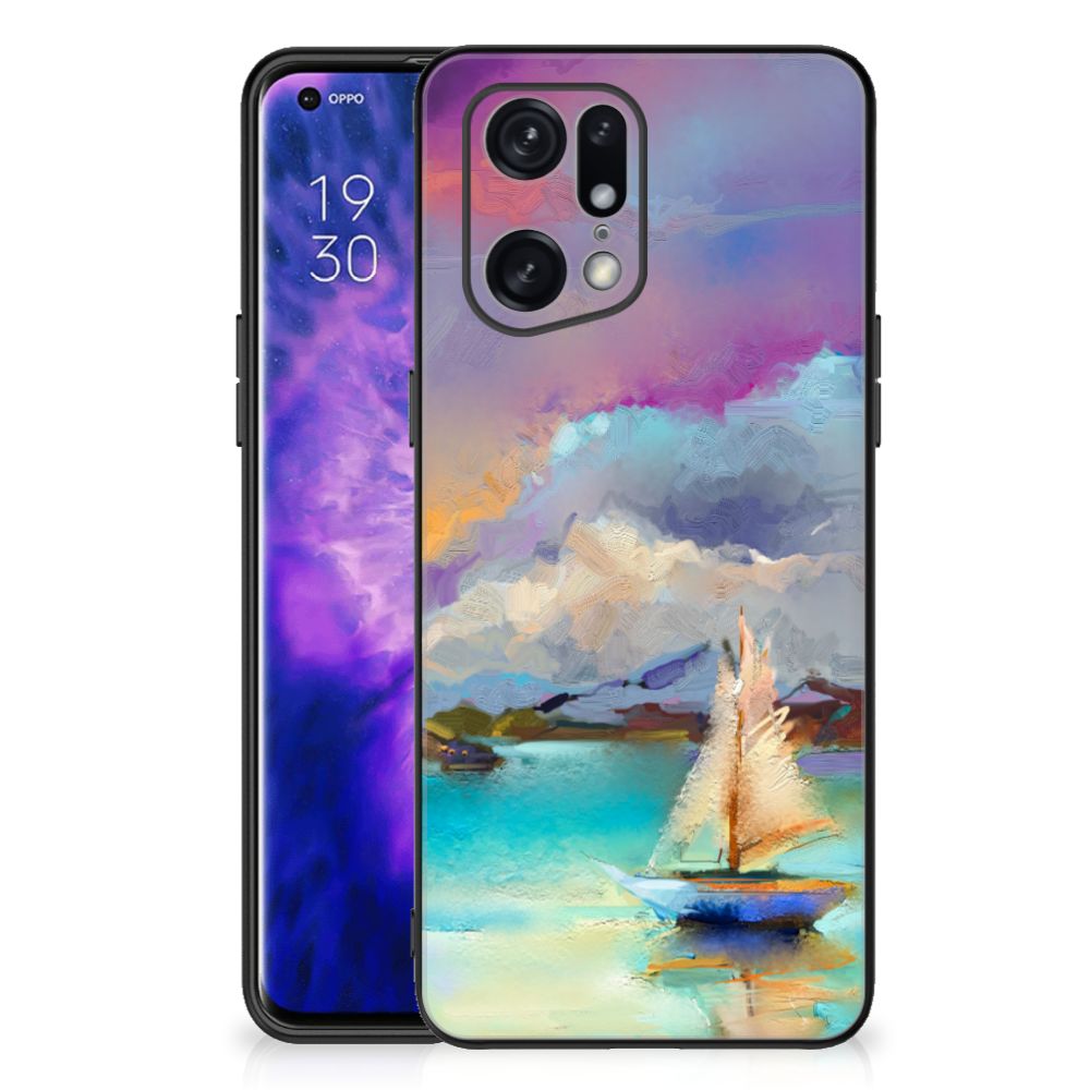 Kleurrijke Telefoonhoesje OPPO Find X5 Pro Boat