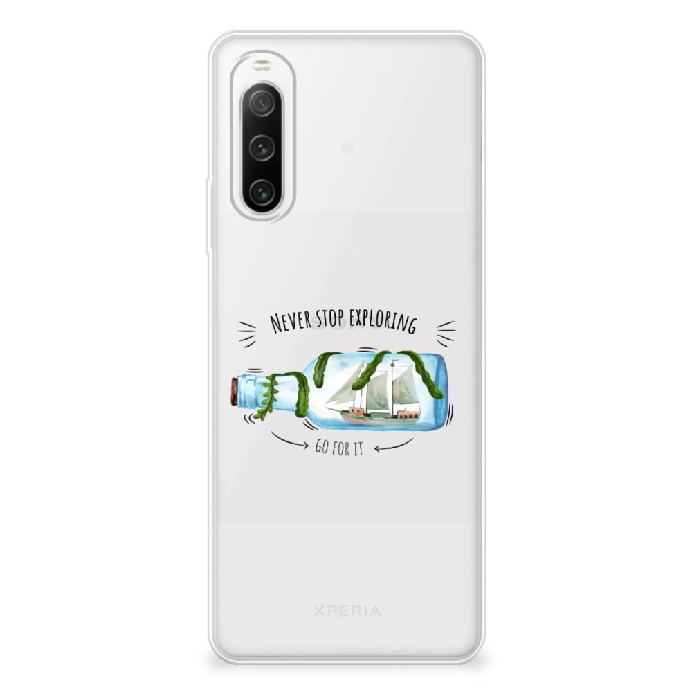 Sony Xperia 10 IV Telefoonhoesje met Naam Boho Bottle