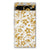 Google Pixel 6A TPU Case Gouden Bloemen