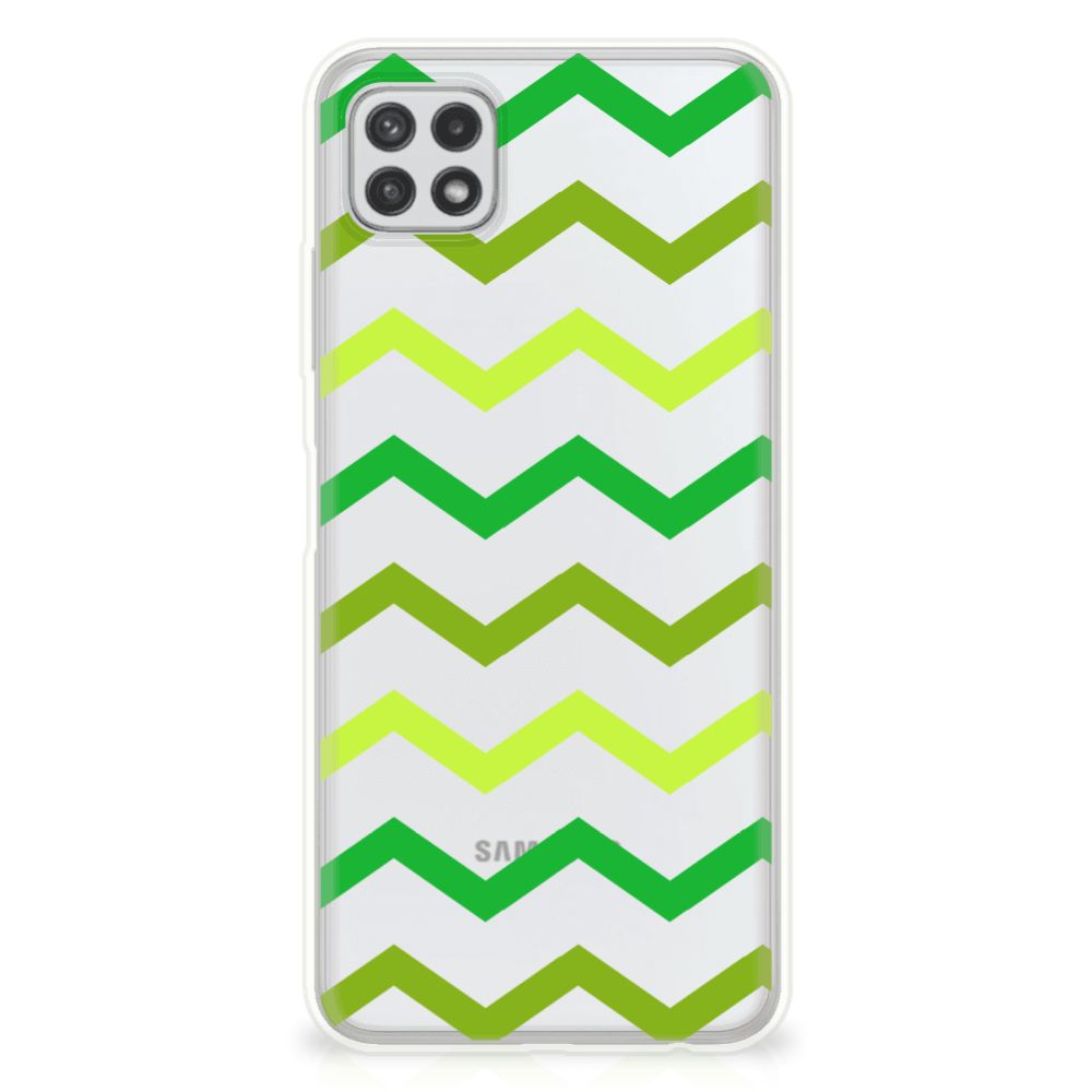 Samsung Galaxy A22 5G TPU bumper Zigzag Groen B2C Telecom