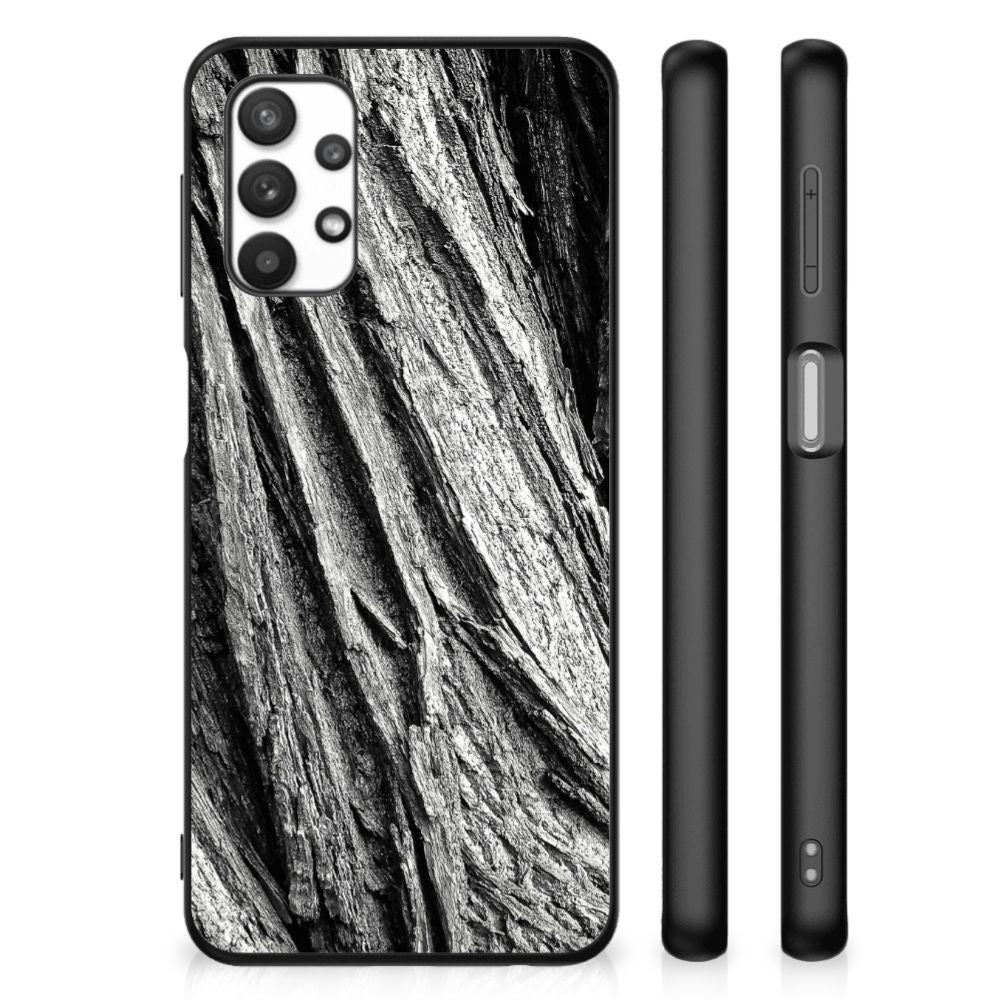 Houten Print Telefoonhoesje Samsung Galaxy A32 5G Boomschors Grijs B2C Telecom