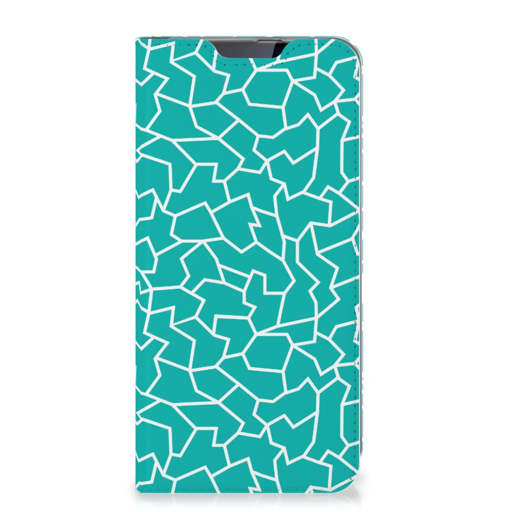 Samsung Galaxy A60 Bookcase Cracks Blue