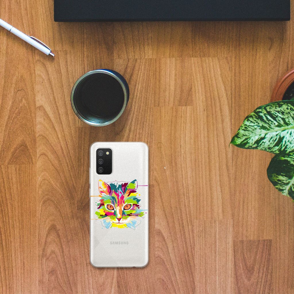 Samsung Galaxy A02s Telefoonhoesje met Naam Cat Color B2C Telecom