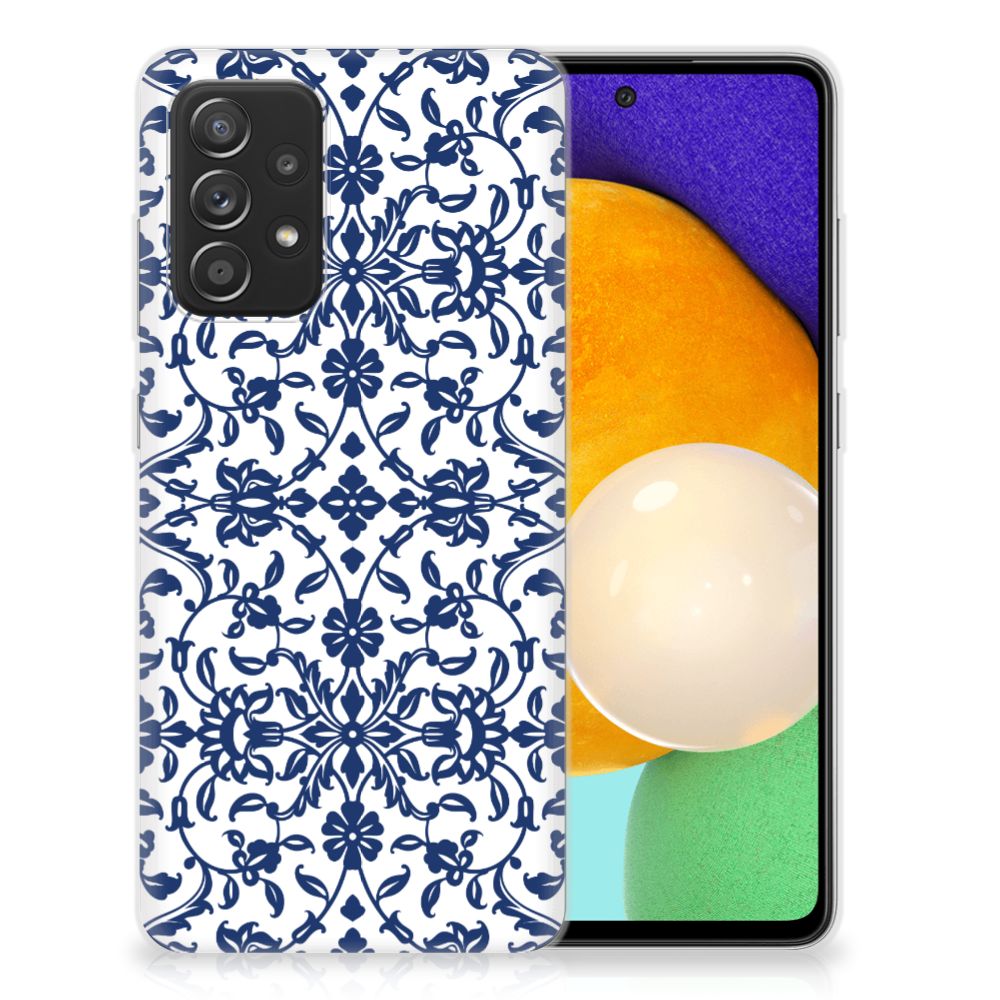 Samsung Galaxy A52 (5G/4G) TPU Case Flower Blue