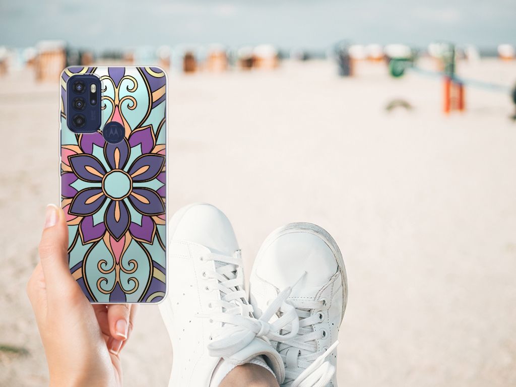 Motorola Moto G60s TPU Case Purple Flower B2C Telecom