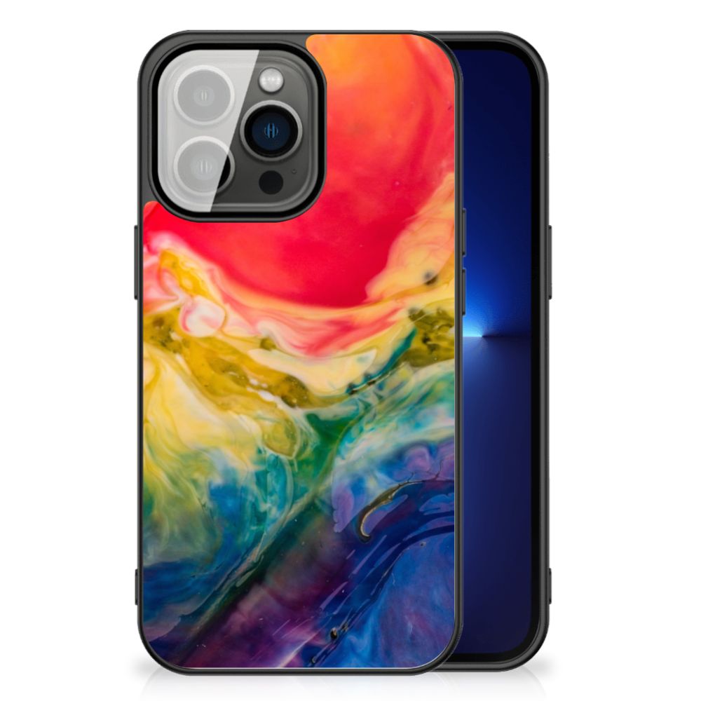 Kleurrijke Telefoonhoesje iPhone 13 Pro Watercolor Dark B2C Telecom