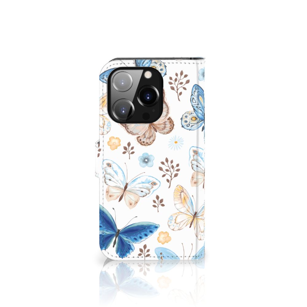 Telefoonhoesje met Pasjes voor iPhone 14 Pro Vlinder
