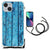 iPhone 14 Plus Stevig Telefoonhoesje Wood Blue