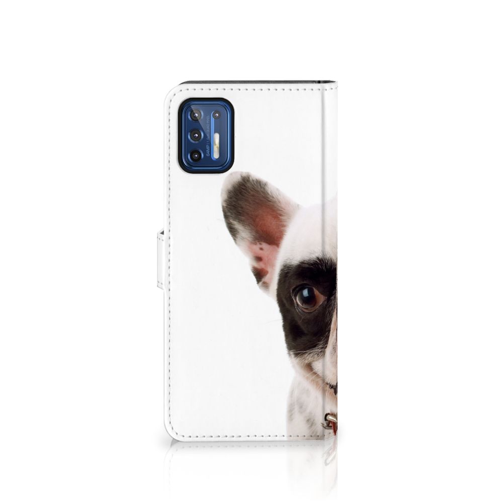 Motorola Moto G9 Plus Telefoonhoesje met Pasjes Franse Bulldog