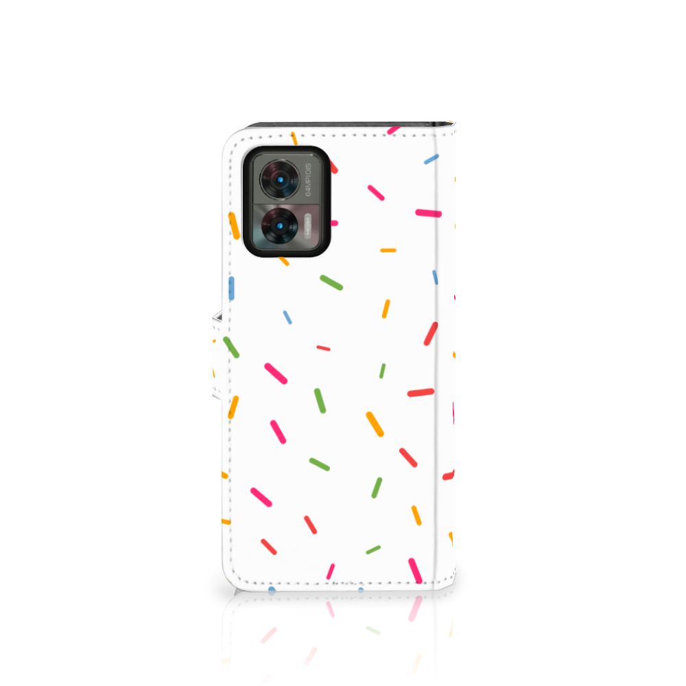 Motorola Edge 30 Neo Book Cover Donut Roze
