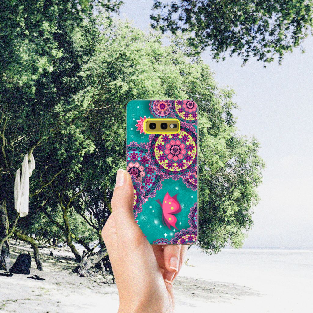 Samsung Galaxy S10e Hoesje maken Cirkels en Vlinders