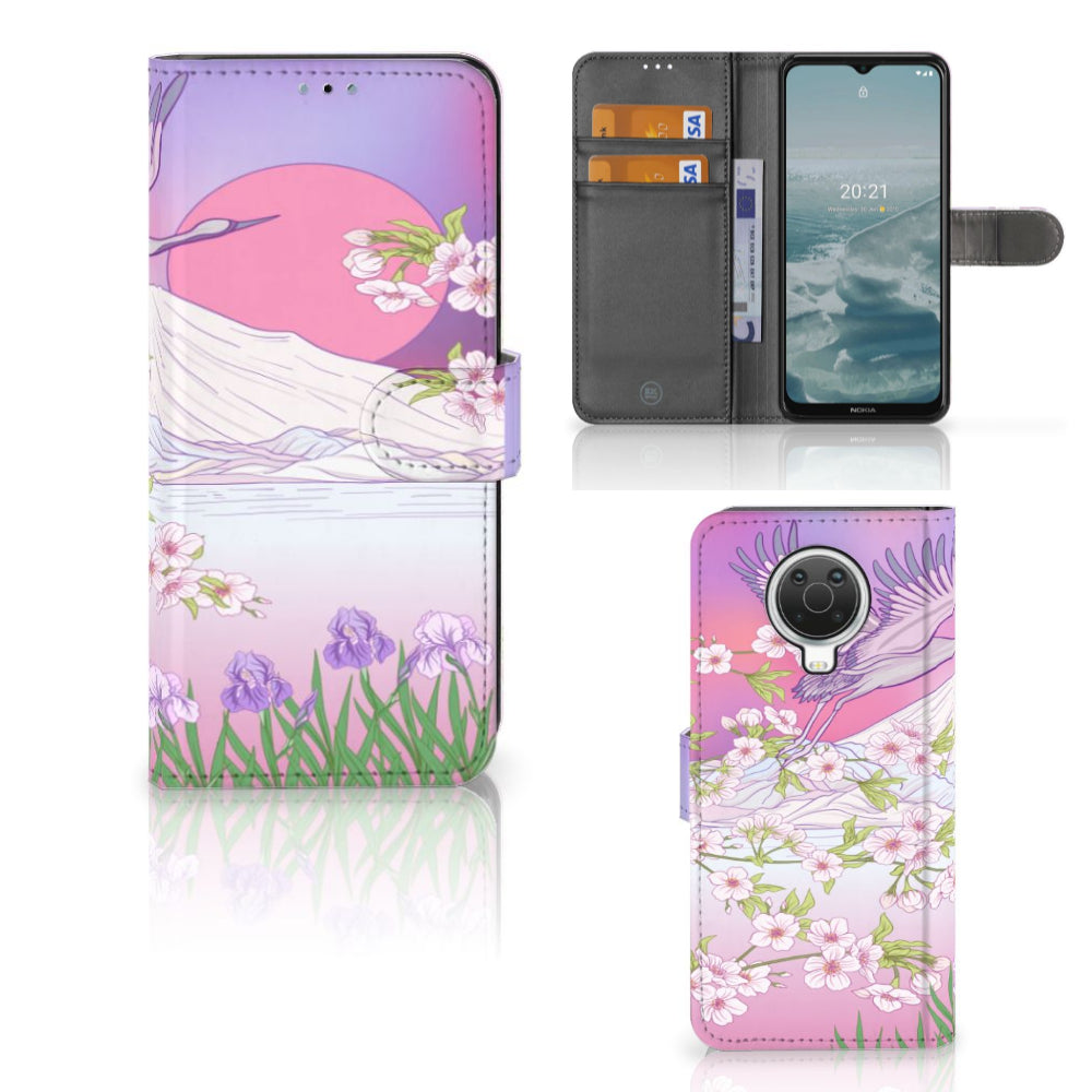 Nokia G10 | G20 Telefoonhoesje met Pasjes Bird Flying