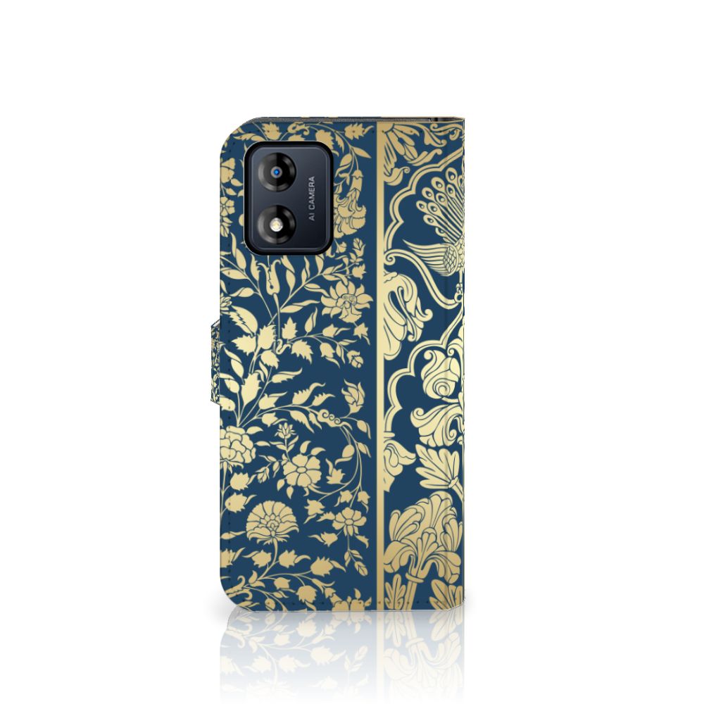 Motorola Moto E13 4G Hoesje Beige Flowers