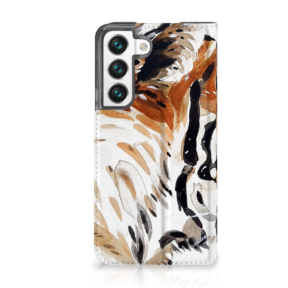 Bookcase Samsung Galaxy S22 Watercolor Tiger - B2C Telecom