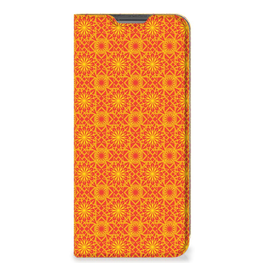 OPPO A96 | A76 Hoesje met Magneet Batik Oranje - B2C Telecom