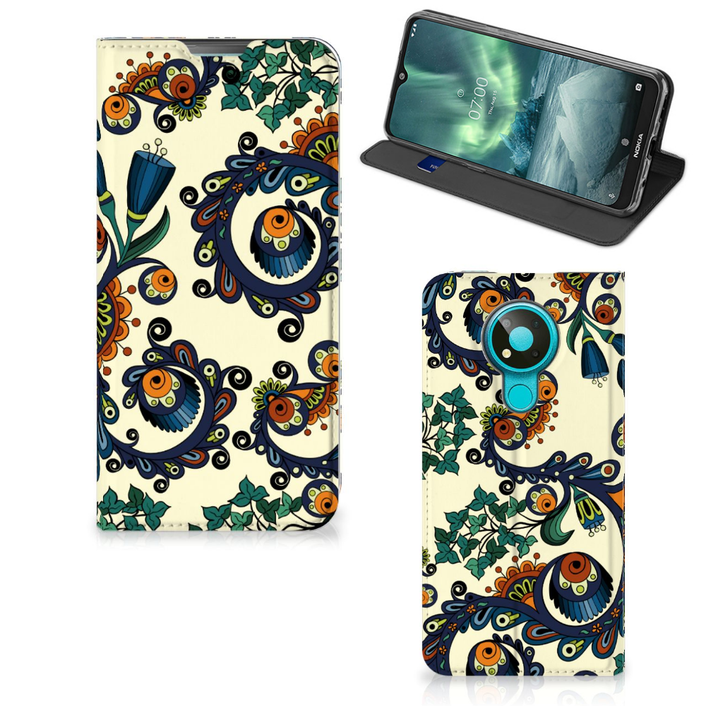 Telefoon Hoesje Nokia 3.4 Barok Flower - B2C Telecom