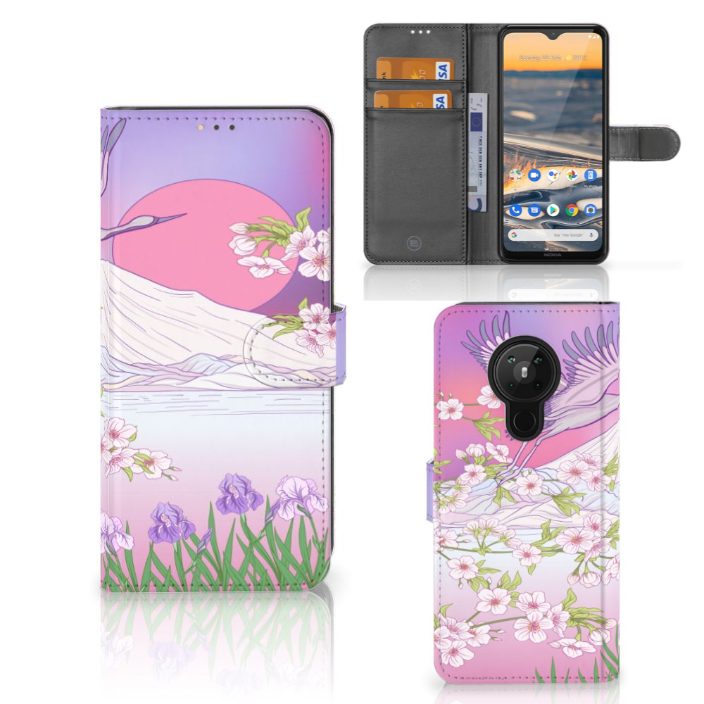 Nokia 5.3 Telefoonhoesje met Pasjes Bird Flying