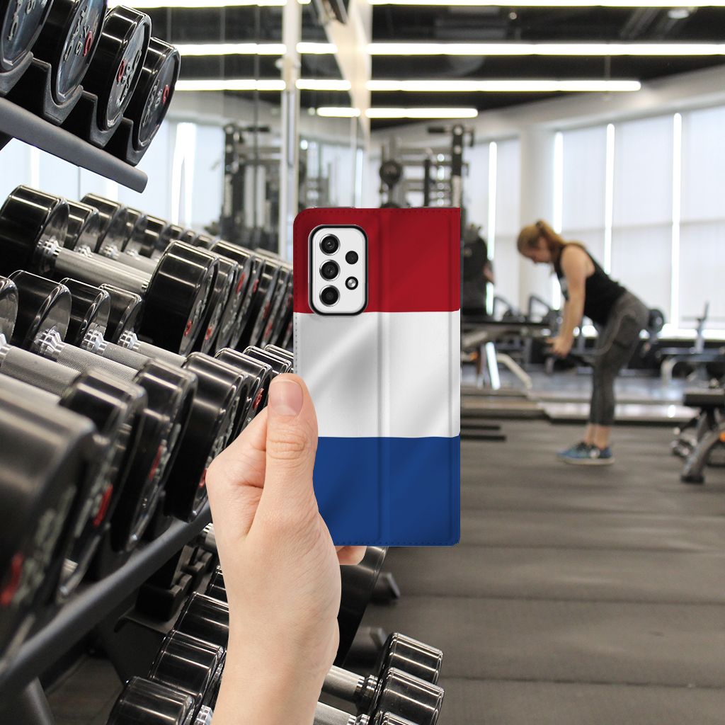 Samsung Galaxy A73 Standcase Nederlandse Vlag - B2C Telecom