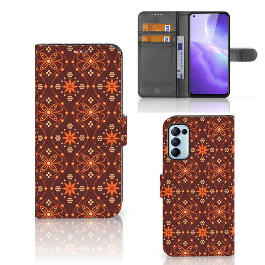 OPPO Find X3 Lite Telefoon Hoesje Batik Brown