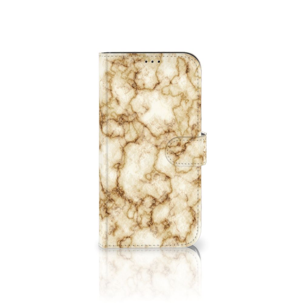 Apple iPhone 12 Pro Max Bookcase Marmer Goud