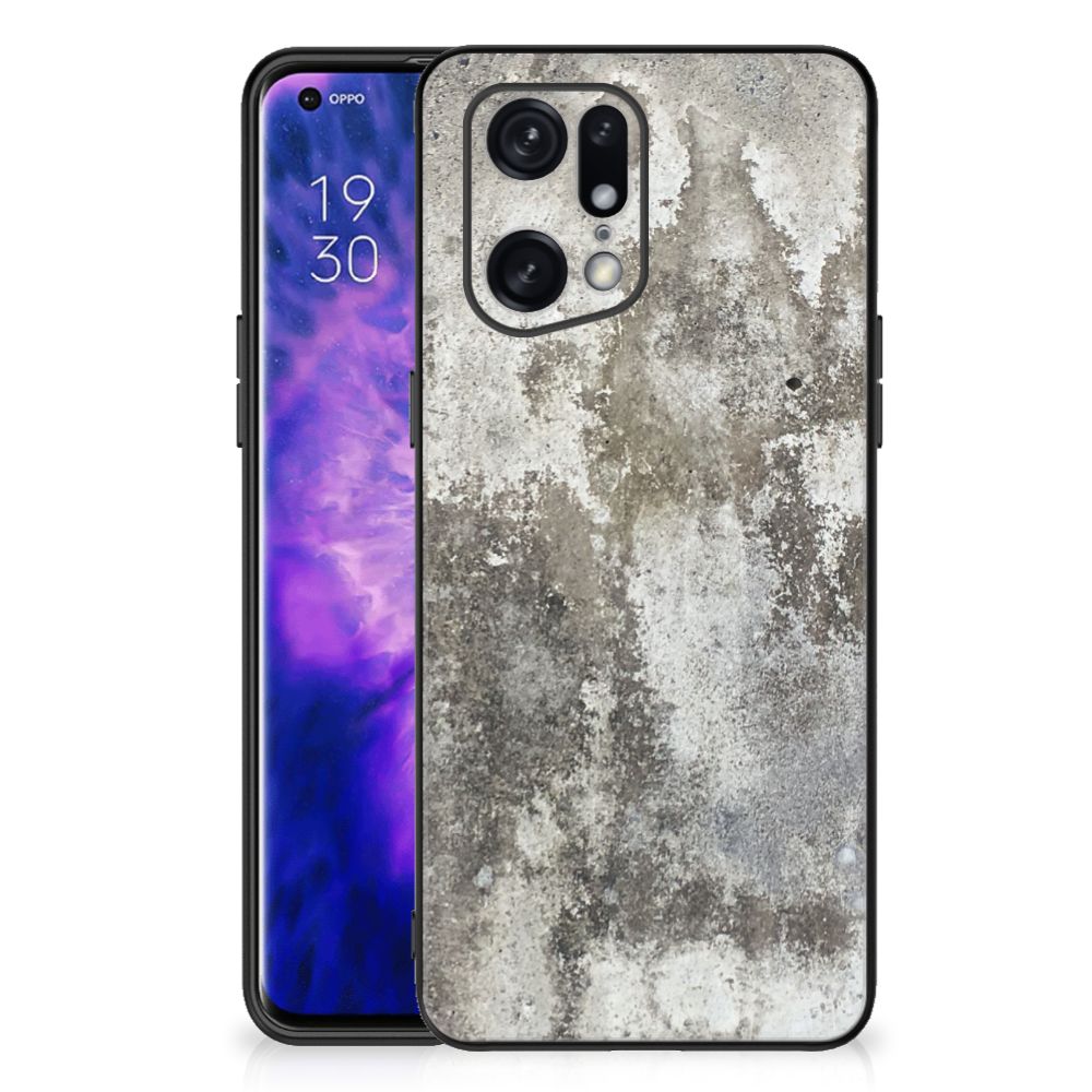 OPPO Find X5 Pro Marmeren Print Telefoonhoesje Beton Print