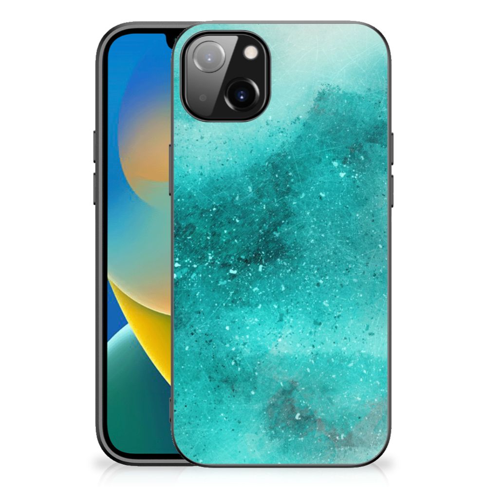 Kleurrijke Telefoonhoesje iPhone 14 Plus Painting Blue