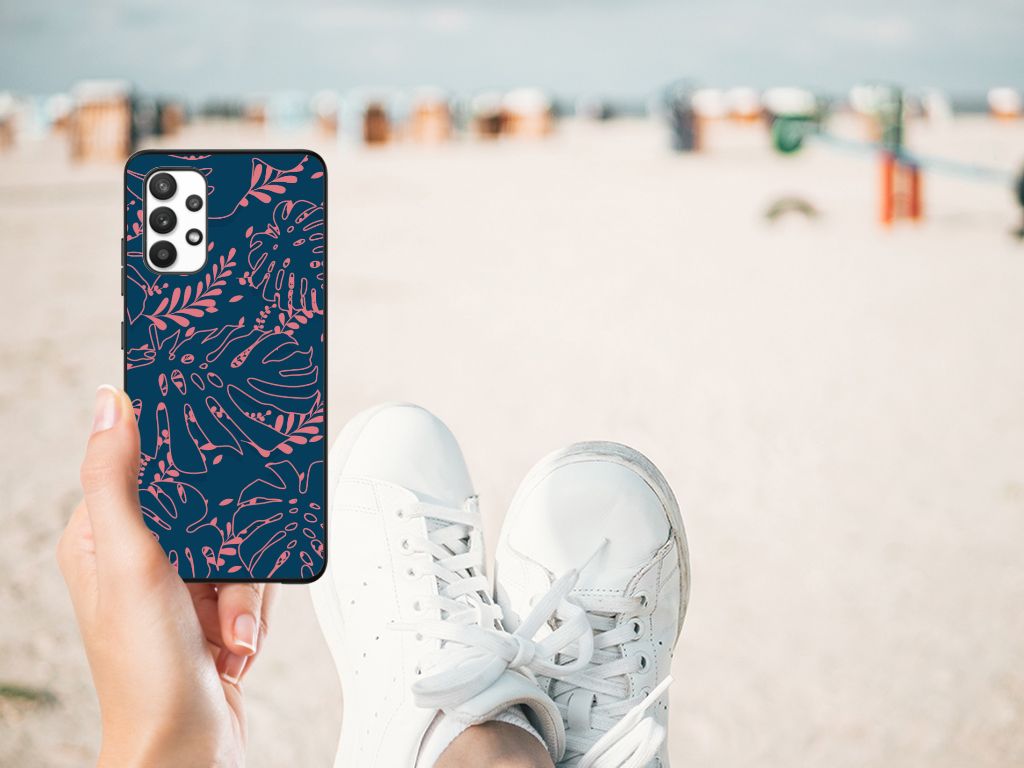 Samsung Galaxy A32 4G | A32 5G Enterprise Editie Bloemen Hoesje Palm Leaves B2C Telecom