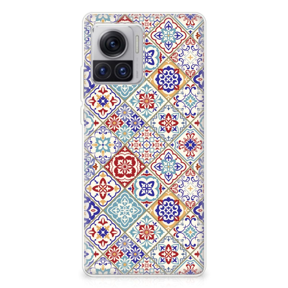 Motorola Moto X30 Pro TPU Siliconen Hoesje Tiles Color B2C Telecom
