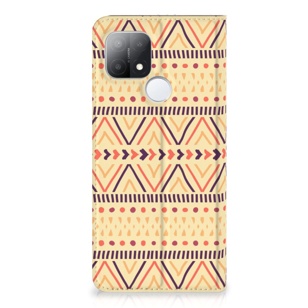 OPPO A15 Hoesje met Magneet Aztec Yellow - B2C Telecom