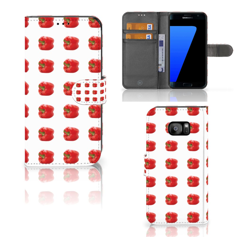Samsung Galaxy S7 Edge Book Cover Paprika Red
