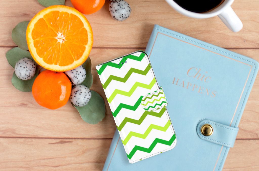 Samsung Galaxy S10e Telefoon Hoesje Zigzag Groen