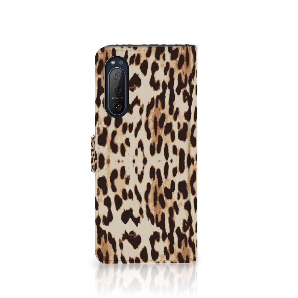 Sony Xperia 5II Telefoonhoesje met Pasjes Leopard
