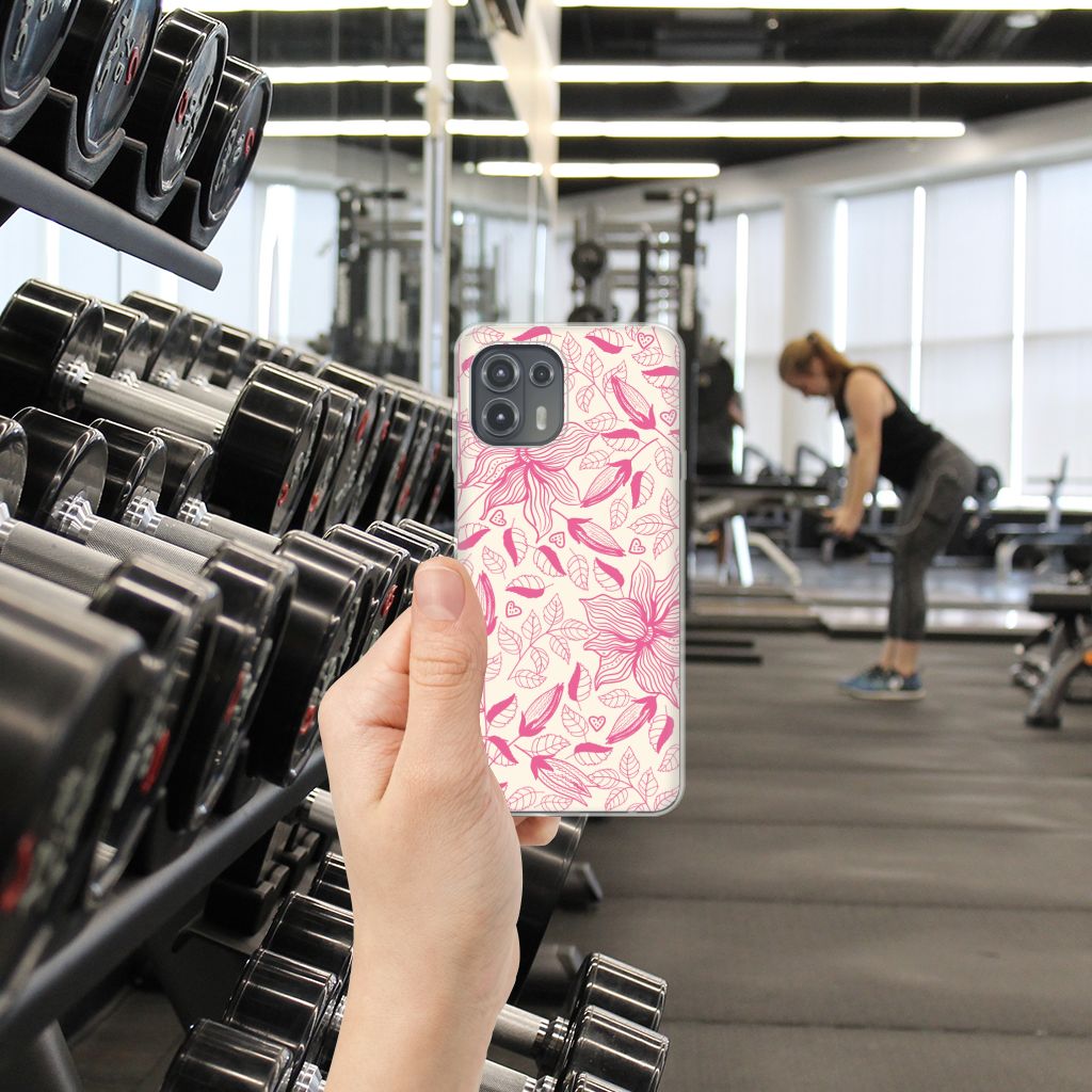 Motorola Edge 20 Lite TPU Case Pink Flowers B2C Telecom