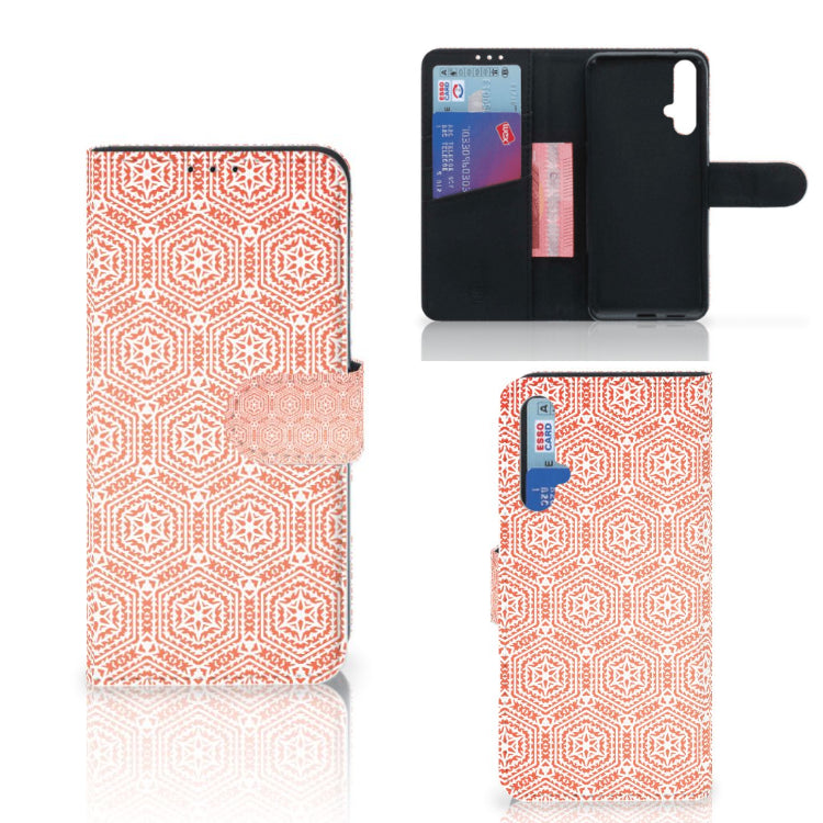 Honor 20 Telefoon Hoesje Pattern Orange