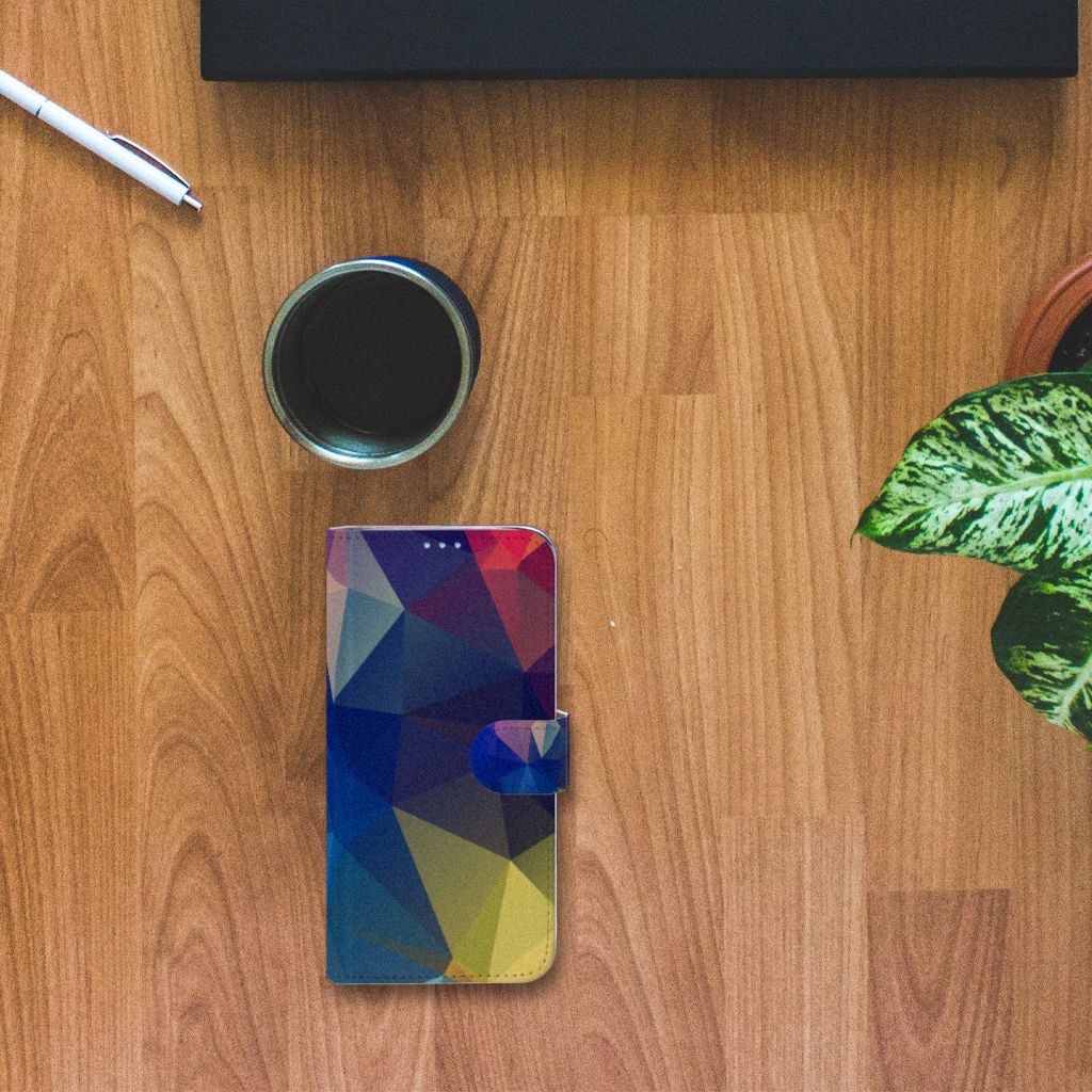 Huawei P40 Lite Book Case Polygon Dark