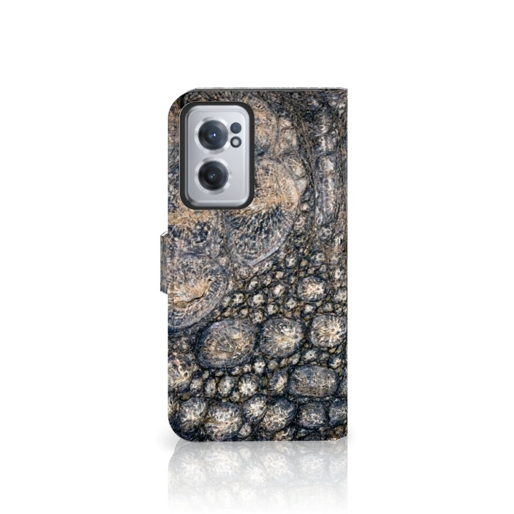 OnePlus Nord CE 2 Telefoonhoesje met Pasjes Krokodillenprint