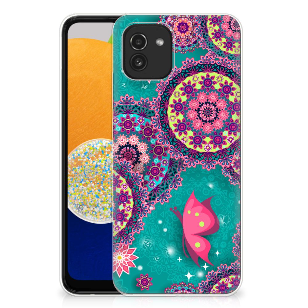 Samsung Galaxy A03 Hoesje maken Cirkels en Vlinders B2C Telecom