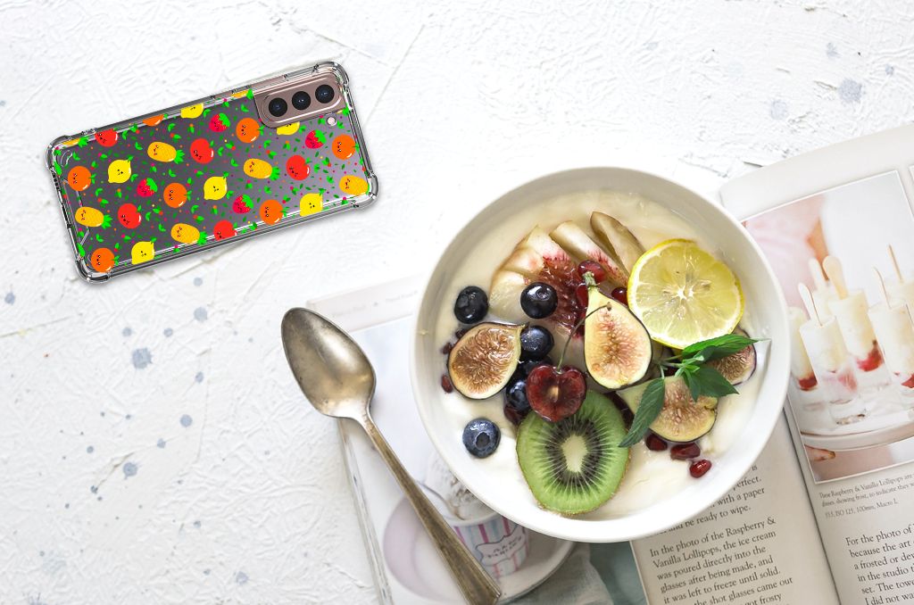 Samsung Galaxy S21 Plus Beschermhoes Fruits B2C Telecom
