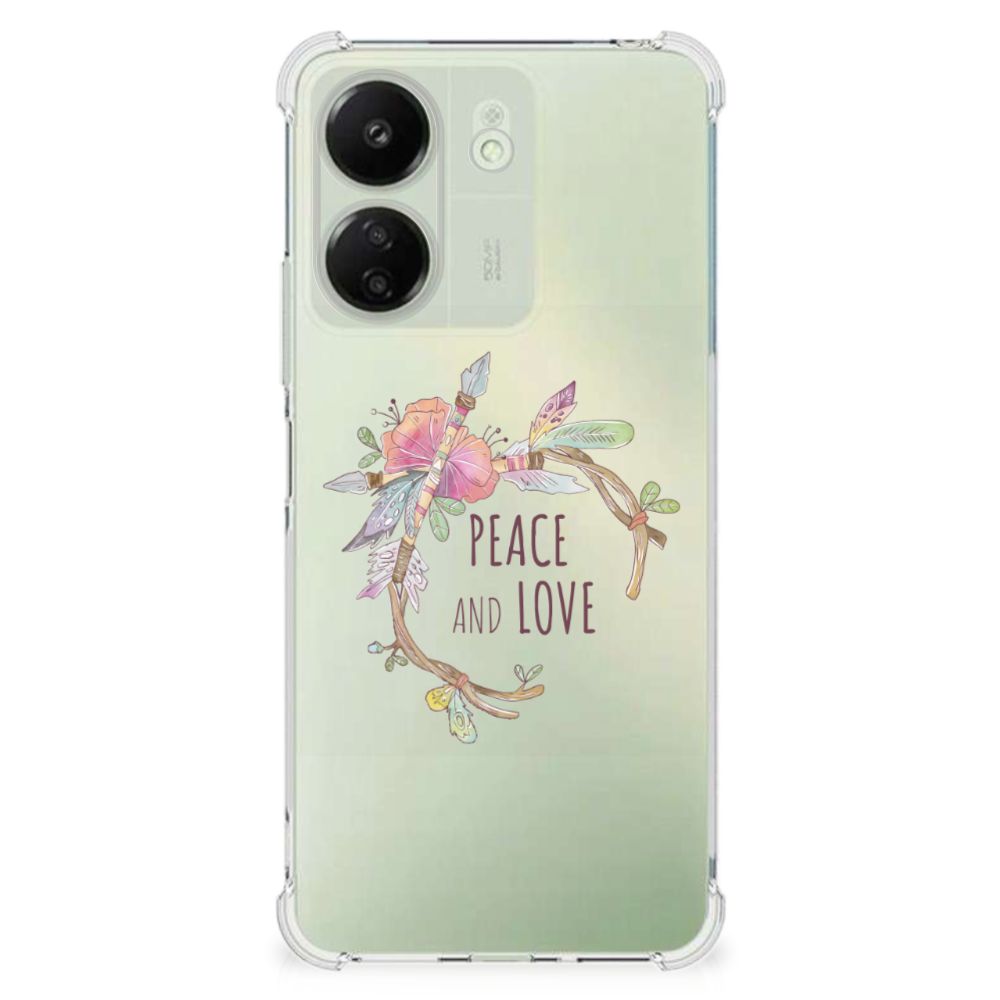 Xiaomi Redmi 13C 4G Stevig Bumper Hoesje Boho Text