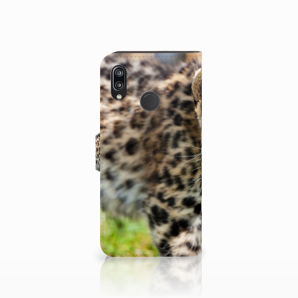 Huawei P20 Lite Telefoonhoesje met Pasjes Baby Luipaard