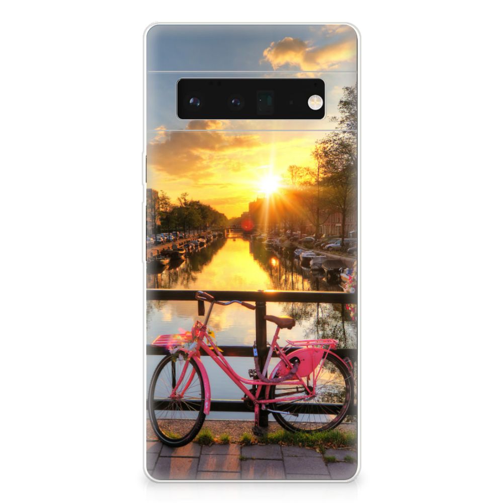 Google Pixel 6 Pro Siliconen Back Cover Amsterdamse Grachten