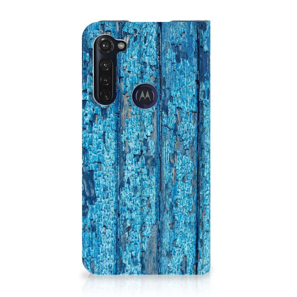 Motorola Moto G Pro Book Wallet Case Wood Blue - B2C Telecom