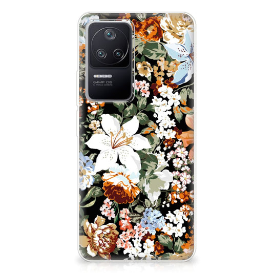 TPU Case voor Xiaomi Poco F4 Dark Flowers