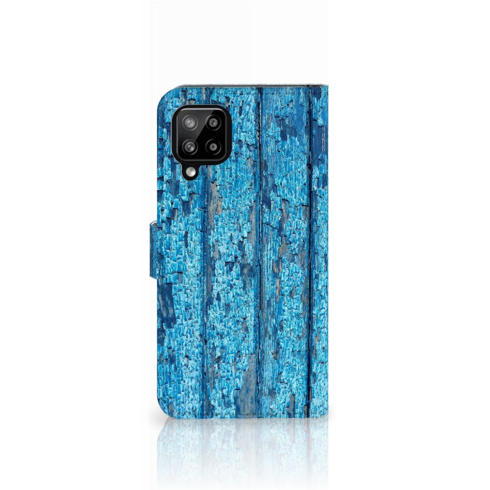 Samsung Galaxy A22 4G | M22 Book Style Case Wood Blue